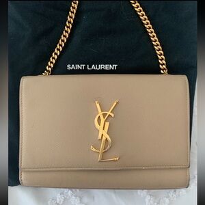 Yves Saint Laurent bag size small nude